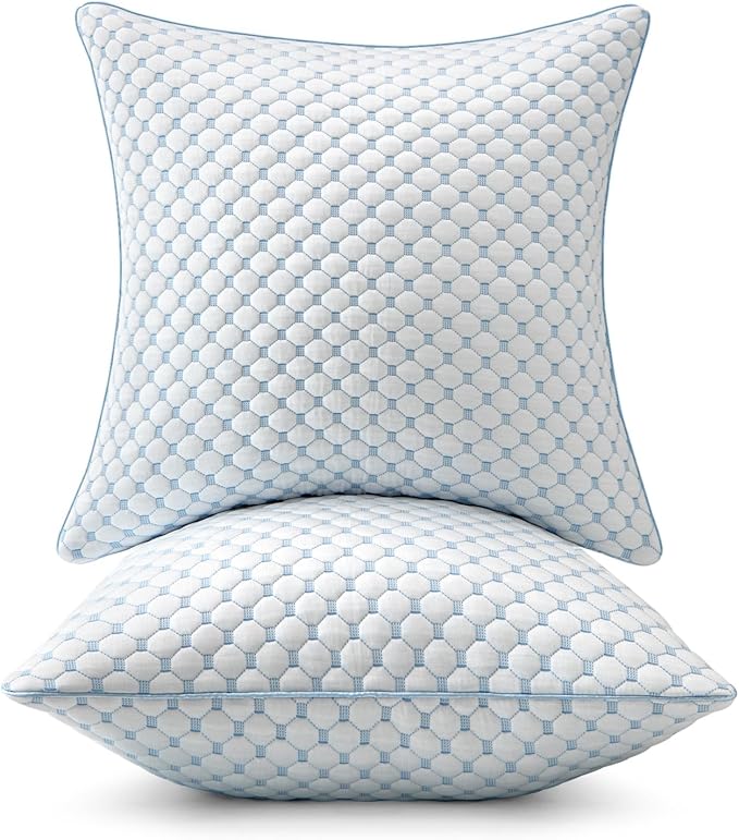 MIULEE 20x20 Pillow Inserts, Memory Foam Cooling Set of 2 Decorative Throw Pillows,Adjustable Premium Stuffer for Sofa Couch Bed and Living Room