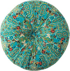 Meditation Floor Pillow, Large Pillows Seating, Bohemian Cushion for Fireplace Yoga Living Room Sitting(Size:55x55x8cm,Color:Moroccan Round mat - Blue)