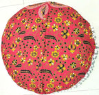 CRAFT KALA Mandala Floor Pillow Cushion Cover Seating Throw Cover Hippie Decorative Bohemian Ottoman Poufs Pom Pom Pillow Cases Boho Indian Cotton Living Room Home Décor 24" Round Set Of 2, Red Mirchi