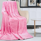 MACEVIA Flannel Fleece Twin Blanket for Couch, Pink 3D Cheetah Blanket for Adult, Lightweight Warm Cozy Soft Leopard for Bed Sofa 260GSM, Suitable for All Seasons (Pink Leopard,60x80inches)