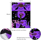 Yeoiat Fantasy Tapestry Anime Tapestry for Bedroom Cool Tapestries Wall Hanging for Dorm Living Room (Purple, 70.00" x 90.00")