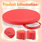 Suzile 12 Pcs 12'' Floor Cushions for Classroom Flexible Floor Seating with Handles Classroom Carpet Cushions for Kids Toddlers Daycare Preschool Furniture(Red,Round)