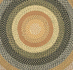 SAFAVIEH Washable Rug Outdoor Braided Collection - 8' Round, Multi, Handmade & Reversible, Non-Shedding & Easy to Clean, Ideal for Patio, Backyard, Mudroom (BRD308A)