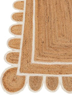 Scallop Jute with White Border (2X3 Feet)