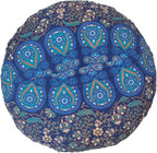 ICC Large Hippie Elephant Mandala Floor Pillow Cover - Cushion Cover - Pouf Cover Round Bohemian Yoga Decor Floor Cushion Case- 32" (Green Peacock)