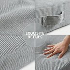 28 inches Meditation Floor Pillow Square Large Floor Cushions for Adults, Thick Memory Foam Seat Cushions for Yoga, Living Room, Sofa, Tatami, Bay Window Gray
