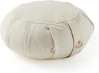 Myga Zafu Yoga Meditation Cushion with Washable Cover - Floor Cushion Pillow with Natural Buckwheat Filling - Soft Round Cotton Design for Meditating or Pranayama Exercises