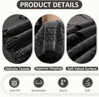 VClife Couch Cover Bohemian Tribal Sofa Cover Washable Sofa Protector, Non Slip Dark Gray Couch Covers for 2 Cushion Couch Sofa Thick Soft Chenille Sofa Slipcover 71"X118"
