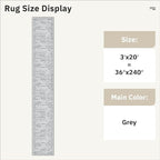 3x20 Hallway Runner Rug - Extra Long Carpet Runners for Hallways 20ft Non Slip Stain Resistant Rugs Runner for Living Room Bedroom 20 Feet Floor Carpet for Kitchen, Grey