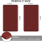 HappyTrends 2 PCS Kitchen Mat Cushioned Anti-Fatigue Floor Mat, Heavy Duty Ergonomic Comfort Foam Standing Mat, Waterproof Non-Slip Kitchen Rugs for Home, Office(17.3"x39"+17.3"x39",Red)