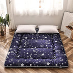 MAXYOYO Navy Star Futon Mattress Japanese Floor Mattress Tatami Floor Mat Foldable Bed Portable Camping Mattress Kids Sleeping Pad Floor Lounger Couch Bed Twin Size