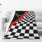 Checkered Throw Blanket Soft Flannel Blanket 60"x50" in Bed Blanket Home Decor for Room Sofa Couch All Season