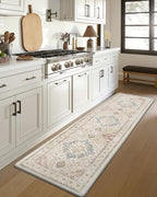 DEXI Kitchen Mats for Floor Cushioned, 23x86 Extra Large Wide Runner Rug Non Slip, Waterproof Soft Comfort Standing Padded Anti Fatigue Decorative, Light Beige