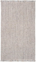 SAFAVIEH Natural Fiber Collection Accent Rug - 2'3" x 4', Grey & Natural, Handmade Woven Fringe Jute, Ideal for High Traffic Areas in Entryway, Living Room, Bedroom (NF826F)