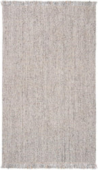 SAFAVIEH Natural Fiber Collection Accent Rug - 2'3" x 4', Grey & Natural, Handmade Woven Fringe Jute, Ideal for High Traffic Areas in Entryway, Living Room, Bedroom (NF826F)