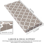 WISELIFE Kitchen Runner Rugs Anti-Fatigue mats - 4/5 Inch Non Slip Waterproof Ergonomic Comfort Mat for Kitchen, Floor Home, Office, Sink, Laundry (17.3"x 39",Khaki)