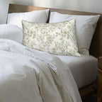 Sage Green Pillow Covers 12x20 Set of 2 Light Green Floral Chinoiserie Throw Pillows Rustic Toile Flower Decorative Pillow Cases Outdoor Chinoiserie Decor Lumbar Cushion Case for Couch Sofa