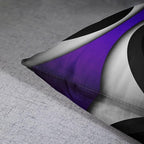 Emvency Set of 4 Purple Throw Pillow Covers Modern Abstract Black Grey Stripes Gray White Acrylic Bold Decorative Pillow Cases Home Decor Square 18x18 Inches Pillowcases