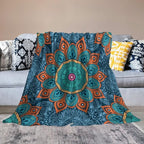 Abstract Mandala Throw Blanket Indian Hippie Bohemian Art Floral Texture Pattern Blanket for Sofa Bed Couch Chair Or Dorm 40"x50"