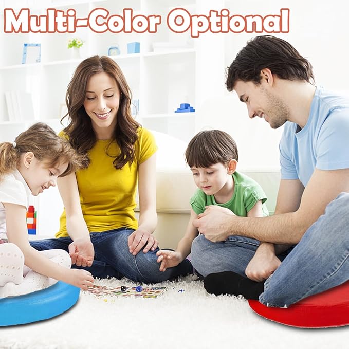 8 Pcs Flexible Seating Floor Cushions Colored Round Floor Cushions, 13.8 inch Foam Circle Seats Waterproof Foam Floor Seat for Learning Sitting Daycare School Chair
