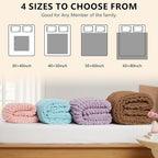 L'AGRATY Chunky Knit Chenille Blanket Throw - 50x60, Pink: Soft, Breathable, Machine Washable, Perfect for Bed, Couch, or Gift