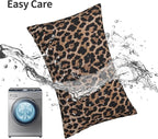 Brown Leopard Pillow Covers 12x20 Set of 2 Cheetah Throw Pillows Skin Animal Print Pillow Cases Modern Outdoor Decorative Pillows Farmhouse Soft Cotton Lumbar Cushion Case for Couch Home Bed