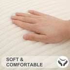Simmore Decorative Spring Euro Sham Throw Pillow Covers 24x24 Set of 2, Soft Natural Plush Flannel Double-Sided Fluffy Couch Pillow Covers for Sofa Living Room, Cream White