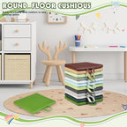 Sawysine 12 Pcs Floor Cushions Classroom Flexible Floor Seating with Handle for Kids in Home School Classroom Kindergarten Daycare Nursery (Fresh Color,Square)