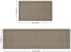 Artoid Mode Washable Non-Skid Rubber blend Kitchen Rugs and Mats Set of 2, Rubber Backing Kitchen Mats for Floor Kitchen Front of Sink Home Decor - 17x29 and 17x60 Inch
