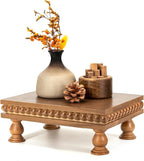 EOSAHR Pine Wood Display Riser for Home Decor – Rustic Pedestal Stand for Displaying Home Decorations, Cake Stand or Small Plants – Ideal Modern Best Boho Chic Decor(Brown)