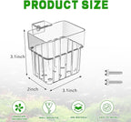 2PCS Aquarium Plant Holder with Hooks Top Clear Acrylic Fish Tank Plant Holder Cup Pots for Fish Tank Aquaponic Plant and Aquascape Decorations
