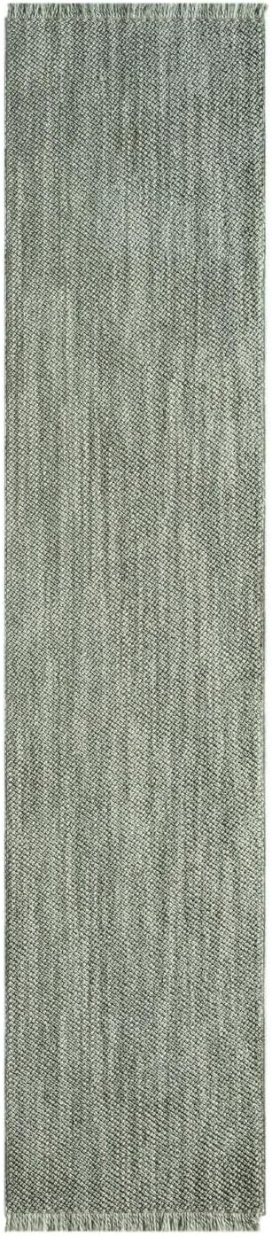 LUXE WEAVERS Solid Machine Woven Green 2x8 Area Rug, Indoor Stain-Resistant Carpet