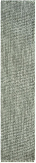 LUXE WEAVERS Solid Machine Woven Green 2x8 Area Rug, Indoor Stain-Resistant Carpet