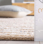 SAFAVIEH Cape Cod Collection Area Rug - 6' x 9', Natural & Light Blue, Handmade, Braided Design, Ideal for The Living Room, Bedroom, Dining Room (CAP151L-6)
