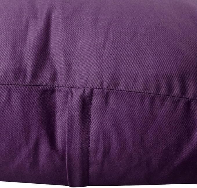 4-Pack 100% Cotton Comfortable Solid Decorative Throw Pillow Case,Thmyo Square Cushion Cover Pillowcase Sublimation Blank Pillow Covers DIY Throw Pillowcase for Couch Sofa(18x18 inch/ 45x45cm,Violet)