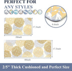 HEBE Anti Fatigue Kitchen Rug Sets 2 Piece Non Slip Kitchen Mats for Floor Cushioned Kitchen Rugs and Mats Waterproof Comfort Standing Mat Runner for Kitchen,Home Office,Sink,Laundry