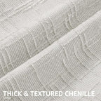 decorUhome Light Grey Chenille Throw Pillow Covers 18x18 Set of 2 Textured Soft Cozy Slubby Couch Pillow Covers Modern Farmhouse Boho Decorative Pillow Cases for Bed Sofa Living Room