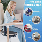 BlissTrends Donut Pillow Seat Cushion, Donut Chair Cushions for Postpartum Pregnancy & Hemorrhoids, Tailbone Pain Relief Cushion, Memory Foam Lifting Cushions for Office & Home Chairs (Grey, X-Large)
