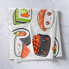 Erosebridal Sushi Pattern Tapestry, Japanese Style Wall Blanket, Food Theme Wall Hanging, Cute Cartoon Bedroom Decor Small 51x59