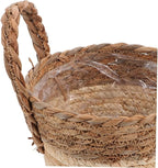 Hemoton Seagrass Planter Basket Faux Rattan Flower Pot for Plants Decorative Storage Hamper for Rustic Boho Style Versatile Plant Container