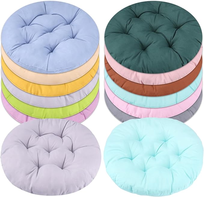 12 Pcs 16 Inch Round Floor Pillows Round Floor Cushions for Kids and Toddlers Flexible Seating Pillows Chair Floor Cushion Reading Cushion for Classroom Home School Playing Supplies(12 Colors)