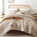 ROSGONIA Twin/Twin XL Comforter for College Girls Boys Light Khaki, 1 Comforter & 1 Pillowcase, Lightweight Twin Bedding Sets Soft Kids Dorm