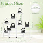 iDavosic.ly Plant Stand Indoor Outdoor, 9 Tier Corner Metal Flower Display Holder Shelf, Folding Tall Orchid Rack for Patio Balcony Porch Garden Living Room House, White