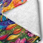 Elephant Blanket Flower Bed Blankets Bohemian Hippie Boho Gifts for Women Kids Girls Mom Bedroom Living Room Birthday Mother's Day Decor Soft Cozy Lightweight Plush Throw Blankets 30"x40"