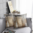 Britimes Throw Pillow Covers Modern Home Art Decor, 18 x 18 Inches Set of 2 Pillow Cases Decorative, Abstract Oil Painting Pillowcases for Bedroom, Living Room, Taupe Tan Grey Brown Beige