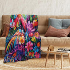 Flamingo Bird Fleece Blanket Tropical Pink Flamingos Palm Leaves Flowers Lightweight Ultra-Soft Throw Blanket for Sofa Couch Bed Camping Travel Super Soft Cozy Microfiber Blanket 60"x80"