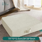 28 inches Meditation Floor Pillow Square Large Floor Cushions for Adults, Thick Memory Foam Seat Cushions for Yoga, Living Room, Sofa, Tatami, Bay Window Beige