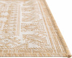 Rugs.com Outdoor Aztec Collection Rug – 8' x 11' Natural Flatweave Rug Perfect for Living Rooms, Large Dining Rooms, Open Floorplans