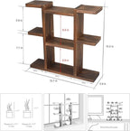 Wood Desktop Plant Stand Indoor Small Windowsill Flower Shelf Tabletop Plant Shelf Holder Display Rack for Succulent Herb in Living Room Office 9 Tiers