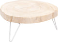 Decorative Paulownia Wood Pedestal, Natural